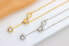 Charming gold plated necklace with zircons NCL123Y