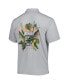 ფოტო #4 პროდუქტის Men's Gray New Orleans Saints Coconut Point Frondly Fan Camp IslandZone Button-Up Shirt