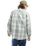 ASOS DESIGN 90s oversized check shirt in sage green