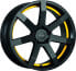 Фото #1 товара Колесный диск литой Corspeed Challenge mattblack PureSports / Undercut Color Trim gelb 9x20 ET40 - LK5/114.3 ML73.1