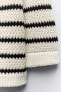 Basic striped knit cardigan