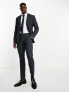 New Look skinny suit trousers in grey & blue check