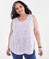 ფოტო #1 პროდუქტის Plus Size V-Neck Tank Top, Created for Macy's