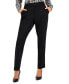 Фото #1 товара Petite Faux-Fly Pull-On Straight Leg Pants