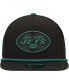 ფოტო #2 პროდუქტის Men's Black New York Jets Captain 9FIFTY Snapback Hat
