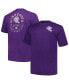 ფოტო #1 პროდუქტის Men's Purple Minnesota Vikings Big and Tall Two-Hit Throwback T-shirt