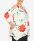 Фото #5 товара Plus Size Floral Printed Cold Shoulder Tunic Top