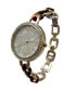 Black Bracelet Style Metal and Tortoise Women Watch