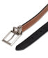 Фото #5 товара Men's Two-In-One Reversible Contrast Stitch Belt, Created for Macy's