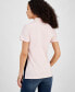 Фото #2 товара Women's Colorblock Logo Zip-Front Polo Shirt