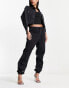 I Saw It First exclusive low waist denim jogger in black wash