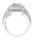 ფოტო #3 პროდუქტის Diamond Princess Cluster Ring (2 ct. t.w.) in 14k White Gold