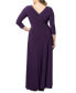 Plus Size Gala Glam V Neck Evening Gown