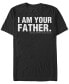 Фото #1 товара Men's Star Wars Father's Day I Am Your Father Text Movie Quote Short Sleeve T-shirt