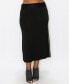 ფოტო #1 პროდუქტის Plus Size Sequin Side Contrast Fold Over Midi Skirt