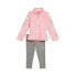 Фото #1 товара Puma TwoPiece Full Zip Track Jacket & Leggings Set Toddler Girls Grey, Pink Casu
