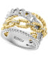 ფოტო #1 პროდუქტის EFFY® Diamond & Rope Chain Openwork Statement Ring (5/8 ct. t.w.) in 14k White and Yellow Gold