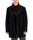 Фото #5 товара Men's Classic Fit Black Wool Blend Overcoat