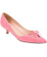 ფოტო #1 პროდუქტის Women's Lutana Pointed Toe Kitten Heel Pumps