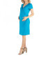 Faux Wrapover Maternity Dress with Cap Sleeves