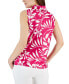 Women's Printed Sailor-Tie-Neck Sleeveless Top