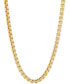 Macy's rounded Box Link 24" Chain Necklace in 18k Gold-Plated Sterling Silver