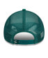 Фото #4 товара Men's White, Green New York Jets Stacked A-Frame Trucker 9FORTY Adjustable Hat
