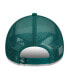 ფოტო #4 პროდუქტის Men's White, Green New York Jets Stacked A-Frame Trucker 9FORTY Adjustable Hat