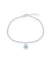 ფოტო #1 პროდუქტის Sterling Silver Larimar Crab Anklet