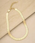 ფოტო #2 პროდუქტის Gold-Plated Flat Snake Chain Necklace