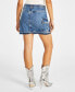 ფოტო #2 პროდუქტის Women's Vivette Raw-Hem Denim Cargo Skirt