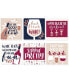 Фото #1 товара But First, Wine - Funny Wine Tasting Party Decor - Drink Coasters - Set of 6