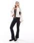 Фото #3 товара ASOS DESIGN Petite funnel jacket in cream boucle