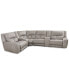 Фото #9 товара CLOSEOUT! Terrine 6-Pc. Fabric Sectional with 2 Power Motion Recliners and 2 USB Consoles, Created for Macy's