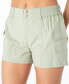 Фото #4 товара Juniors' Mid-Rise Smocked-Waist Cargo Shorts