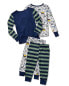 ფოტო #2 პროდუქტის Infant Boys Mix n Match Dream Big Long Sleeve Top and Jogger 4 Piece Pajama Set