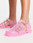 Фото #4 товара COLLUSION clear rubber diamante jelly shoe in pink