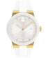 ფოტო #1 პროდუქტის Men's Swiss Bold Fusion White Silicone Strap Watch 42mm