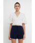 Фото #2 товара Women's Laced V-Neck Puff Sleeve Top