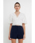 ფოტო #3 პროდუქტის Women's Laced V-Neck Puff Sleeve Top