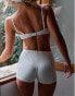 Фото #2 товара The Frolic x Lyds Butler Mae pointelle rib branded tab boxer short in cream - CREAM