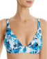 Фото #1 товара Red Carter 285733 Womens Floral Lined Swim Top Separates Blue, Size Medium