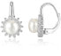Silver earrings with real pearls AGUC1168
