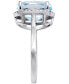 Blue Topaz (3-3/4 ct. t.w.) & Diamond (1/8 ct. t.w.) Statement Ring in 14k White Gold