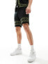 Фото #3 товара ASOS DESIGN co-ord knitted shorts in black with green border