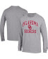 Фото #1 товара Men's Heather Gray Oklahoma Sooners High Motor Long Sleeve T-shirt