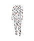 Men's White Chicago Bears Allover Print Docket Union Full-Zip Hooded Pajama Suit