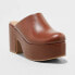 Фото #1 товара Women's Cheyenne Platform Clog Heels - A New Day Dark Brown 7