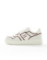 Фото #4 товара Tommy Jeans Basket trainers with piping details in off white and burgundy