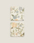Фото #3 товара Pack of floral print napkins (pack of 2)